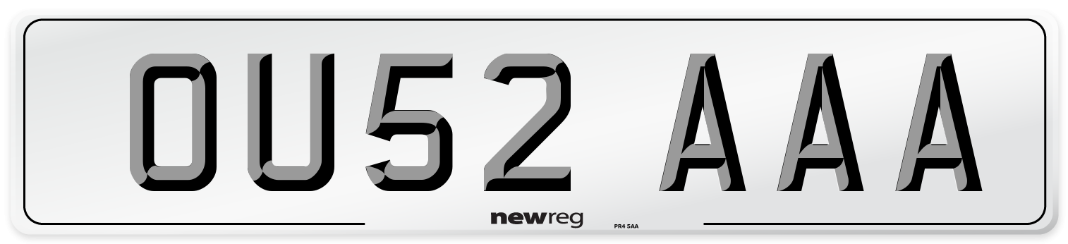 OU52 AAA Number Plate from New Reg